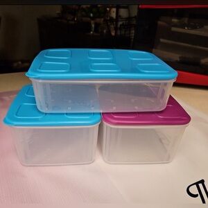 NEW! TUPPERWARE CLEAR MATES CONTAINERS 3 PIECES